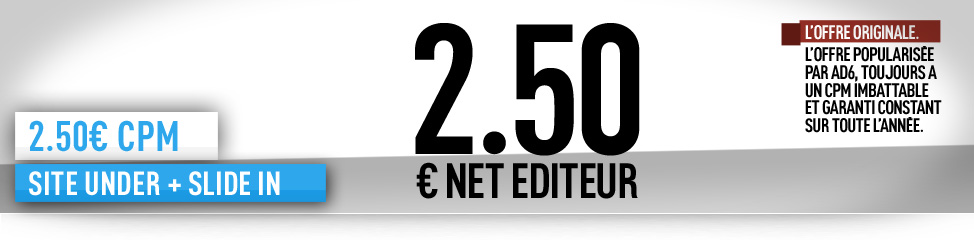 Editeurs - Slide in + site under